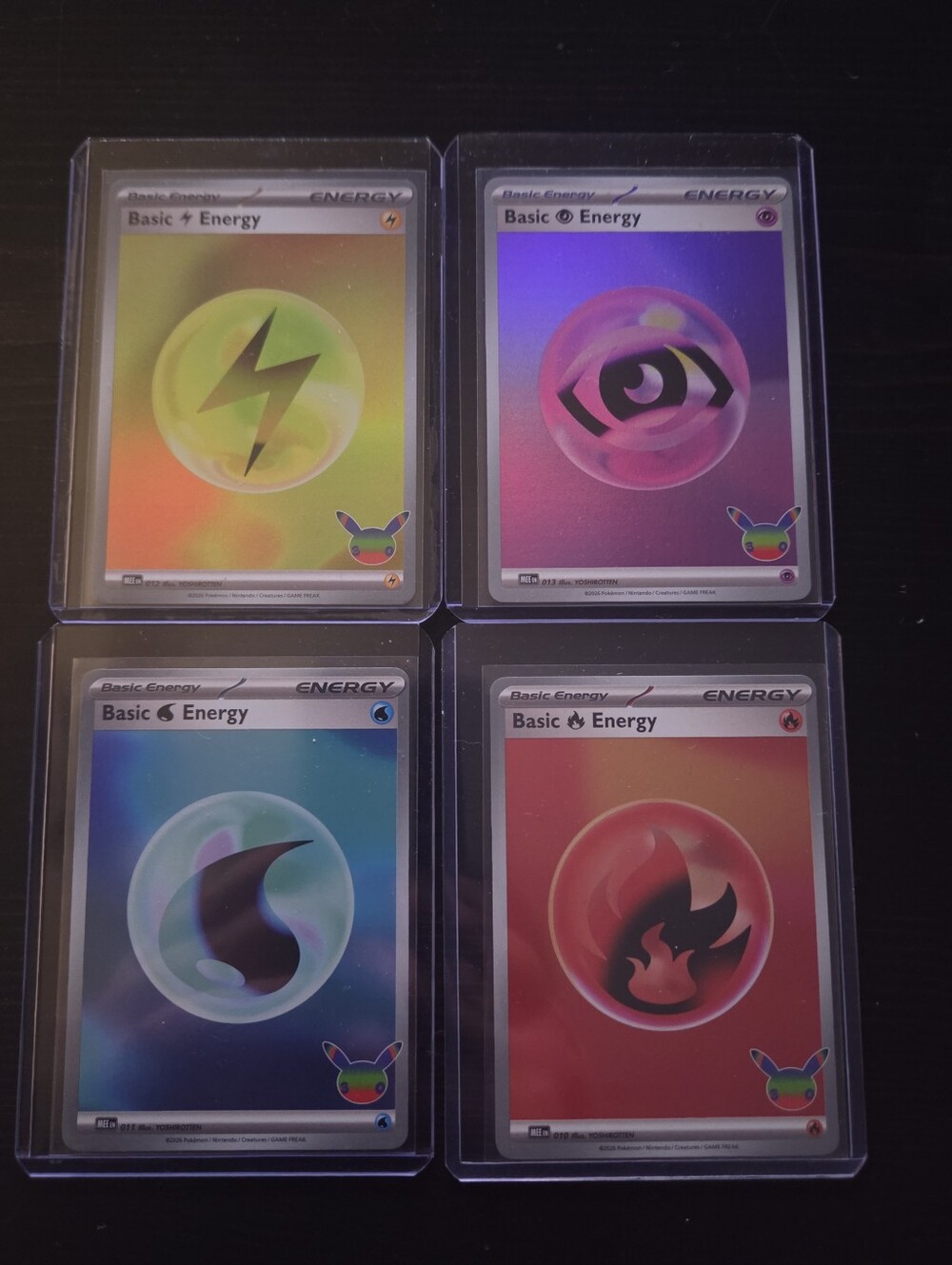 New! 💫Pokémon 30th Anniversary💫 Energy Holo Cards Lightning,Psychic,Water,Fire